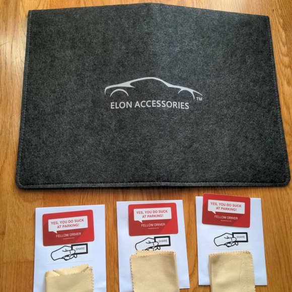 Elon Accessories Other - Elon Accessories Pouch and Parking Cards & Cloths